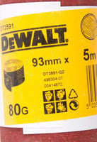 DeWALT DT3591 P80 Schuurpapier, rol 5m x93mm. - - - Mastertools.nl