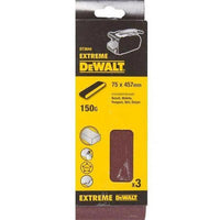 DeWALT DT3644 P150 Schuurband 75x457mm VE=3 - - - Mastertools.nl