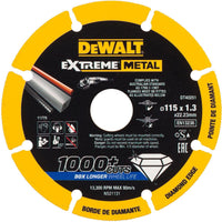 DeWALT DT40251 EXTREME™ Metal Diamant Doorslijpschijf 115mm - 5035048545294 - DT40251-QZ - Mastertools.nl