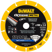 DeWALT DT40254 EXTREME™ Metal Diamant Doorslijpschijf 180mm - 5035048545348 - DT40254-QZ - Mastertools.nl