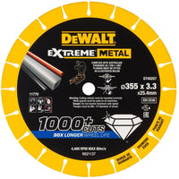 DeWALT DT40257 EXTREME™ Metal Diamant Doorslijpschijf 355mm - 5035048545393 - DT40257-QZ - Mastertools.nl