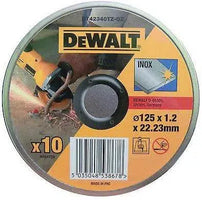 DeWALT DT42340TZ Slijpschijven in blik 125x1.2mm VE=10 - 5035048538678 - DT42340TZ-QZ - Mastertools.nl