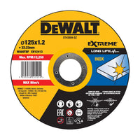 DeWALT DT43904 Doorslijpschijf RVS 125mm - 5035048545454 - DT43904-QZ - Mastertools.nl