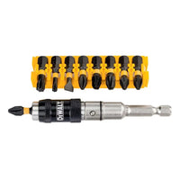 DeWALT DT70518T 10-delige Impact Torsion Schroefbitset + Zwenkbare bit tip houder - - - Mastertools.nl