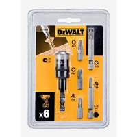 DeWALT DT71514 IMPACT Compact rapid schroefbitadapter + bits - 5035048098622 - DT71514-QZ - Mastertools.nl