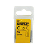 DeWALT DT7171 Vierkante schroefbit 25mm R2 VE=5 - 5035048013571 - DT7171-QZ - Mastertools.nl