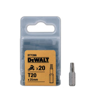 DeWALT DT7266 Schroefbit TX20 25mm VE=20 - 5035048012765 - DT7266-QZ - Mastertools.nl