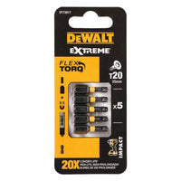 DeWALT DT7381T Extreme Impact Torsion schroefbits T20 25mm 5 stuks - 5035048089255 - DT7381T-QZ - Mastertools.nl