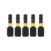 DeWALT DT7384T Extreme Impact Torsion Schroefbits T30 25mm 5 Stuks - 5035048089286 - DT7384T-QZ - Mastertools.nl