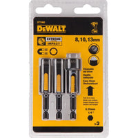 DeWALT DT7460 IMPACT magnetisch zeskantdop 8, 10, 13 millimeter DEW-DT7460-QZ - 5035048085776 - DT7460-QZ - Mastertools.nl