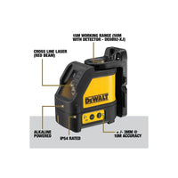 DeWALT DW088K Zelfnivellerende Kruislijnlaser - 2 Stralen - Rood - 5035048338575 - DW088K-XJ - Mastertools.nl