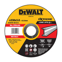 DeWALT DX7987 EXTREME™ Doorslijpschijf Metaal 230mm - 5035048219188 - DX7987-AE - Mastertools.nl