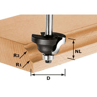 Festool HW S8 D31,7/R4/R4 Freesbit Dubbele radialenfrees + lager S 8mm 31,7x13,0mm R4 - 491029 - 4014549001394 - 491029 - Mastertools.nl