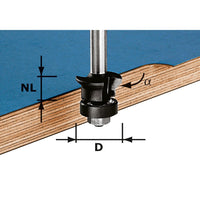 Festool HW S8 D24/0° +45° Freesbit Fase-kantenfrees S 8mm 24x11mm - 491026 - 4014549001363 - 491026 - Mastertools.nl