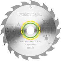 Festool Cirkelzaagblad voor Hout | Wood Standard | Ø 160mm Asgat 20mm 18T - 500458 - - - Mastertools.nl