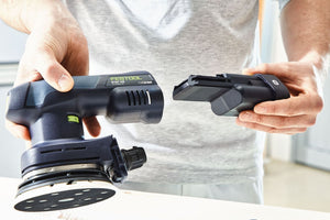 Festool ETSC 125 3,0 I-Set Accu Excenterschuurmachine 18V 3.0Ah in Systainer incl. ERGO Adapter - 578142 - - - Mastertools.nl