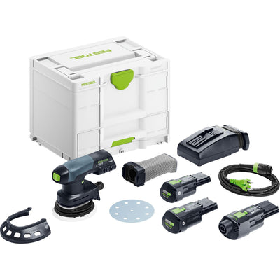 ETSC 125 3,0 I-Set Accu Excenterschuurmachine 18V 3.0Ah in Systainer incl. ERGO Adapter - 578142