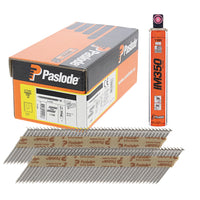 Paslode 34° Papier Gebonden Stripnagels IM350 | D-Kop | 2,8x63 mm | Inox A2 | Ring | +1x Gas VE=1100 - 141261 - 5701291412613 - 141261 - Mastertools.nl