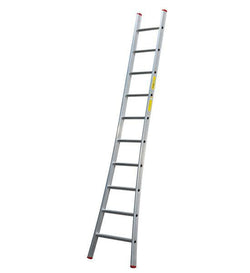 Enkele ladder SuperPRO met uitgebogen bomen blank - 10 sporten - 1250200110