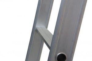 Little Jumbo Enkele ladder SuperPRO met uitgebogen bomen blank - 12 sporten - 1250200112 - 8718801670262 - 1250200112 - Mastertools.nl