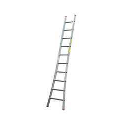 Enkele ladder SuperPRO met uitgebogen bomen blank - 14 sporten -1250200114