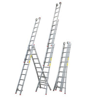 Little Jumbo Opsteekladder SuperPRO uitgebogen bomen blank - 3x14 sporten - 1250500314 - 8718801670118 - 1250500314 - Mastertools.nl