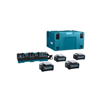 Makita Accu Starterset XGT DC40RB 4xBL4040 in Mbox - 191U28-6 - 0088381583183 - 191U28-6 - Mastertools.nl