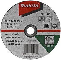 Makita A-85379 Doorslijpschijf 180x3,2x22,23mm steen - 0088381160773 - A-85379 - Mastertools.nl