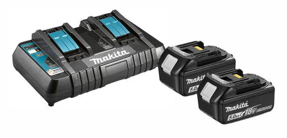 Makita Accu Starterset 18V DC18RD 2xBL1850B - 197629-2 - 0088381463195 - 197629-2 - Mastertools.nl