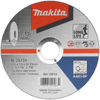 Makita B-35134 Doorslijpschijf 125x22,23x1,6mm staal VE=10 - - - Mastertools.nl