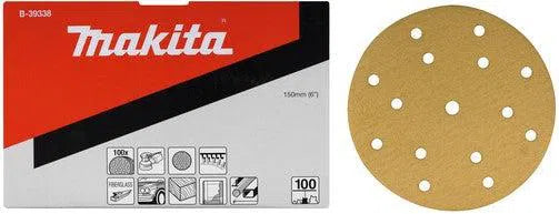 Makita B-39316 Schuurschijf 150mm K60 Yellow Velcro - 0088381434058 - B-39316 - Mastertools.nl