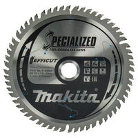 Makita Cirkelzaagblad voor Hout | Efficut | Ø 165mm Asgat 20mm 60T - B-69864 - 0088381549462 - B-69864 - Mastertools.nl