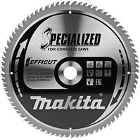 Makita Afkortzaagblad voor Hout | Efficut | Ø 305mm Asgat 30mm 80T - B-67262 - 0088381541039 - B-67262 - Mastertools.nl