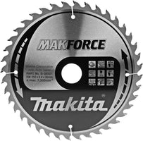 Makita Cirkelzaagblad voor Hout | Makforce | Ø 210mm Asgat 30mm 40T - B-08501 - 0088381336499 - B-08501 - Mastertools.nl