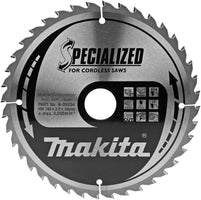 Makita Cirkelzaagblad voor Hout | Specialized | Ø 190mm Asgat 30mm 40T - B-09254 - 0088381337922 - B-09254 - Mastertools.nl