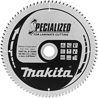 Makita Afkortzaagblad voor Laminaat | Specialized: Laminaat | Ø 260mm Asgat 30mm 84T - B-29496 - 0088381416641 - B-29496 - Mastertools.nl