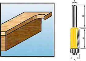 Makita D-10481 Freesbit Kantenfrees + lager S 8mm 12,7x25,4mm - 0088381165525 - D-10481 - Mastertools.nl