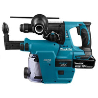 Makita DHR243RTJW Accu Combihamer SDS+ met Snelwisselboorkop 2J incl. Stofafzuiging 18V 5.0Ah in Mbox - 0088381876186 - DHR243RTJW - Mastertools.nl