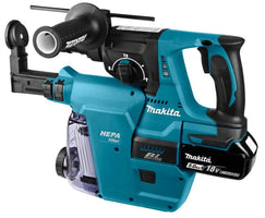 Makita DHR243RTJW Accu Combihamer SDS+ met Snelwisselboorkop 2J incl. Stofafzuiging 18V 5.0Ah in Mbox - 0088381876186 - DHR243RTJW - Mastertools.nl