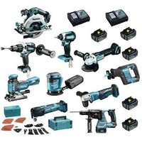 Makita DLX1012TJ1 Accu Combiset 10-delig 18V 5.0Ah in Mbox - 0088381864688 - DLX1012TJ1 - Mastertools.nl