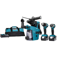 Makita DLX3106TW1 Accu Combiset 3-delig 18V 5.0Ah in Tas - 0088381876209 - DLX3106TW1 - Mastertools.nl