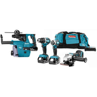 Makita DLX4103W Accu Combiset 4-delig 18V 5.0Ah in Trolley Tas - 0088381876551 - DLX4103W - Mastertools.nl