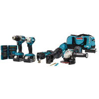 Makita DLX5068TX1 Accu Combiset 5-delig 18V 5.0Ah in Tas - 0088381740067 - DLX5068TX1 - Mastertools.nl