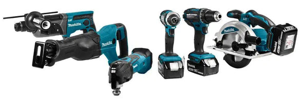 Makita DLX6038T Accu Combiset 6-delig 18V 5.0Ah in Trolley Tas - 0088381829151 - DLX6038T - Mastertools.nl