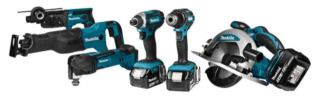 Makita DLX6038T Accu Combiset 6-delig 18V 5.0Ah in Trolley Tas - 0088381829151 - DLX6038T - Mastertools.nl