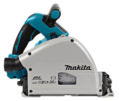 Makita DSP600ZJ2 Accu Invalcirkelzaag 165mm + Geleiderail en Tas 2x18V Basic Body in Mbox - 0088381870900 - DSP600ZJ2 - Mastertools.nl