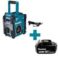 Makita MR004GZ 14,4/18/40V Li-Ion accu bouwradio body - FM/AM - DAB+ - Bluetooth - 230V - 0088381739085 - MR004GZ - Mastertools.nl