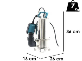 Makita PF1110 230 V Dompelpomp voor vuil water - 4002829831557 - PF1110 - Mastertools.nl