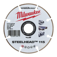 Milwaukee Diamantschijf metaal SpeedCross Steelhead™ 115mm - 4932492014 - 4058546413811 - 4932492014 - Mastertools.nl