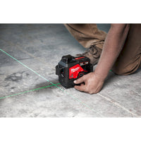 Milwaukee M12 3PLKIT-401P Accu Kruislijnlaser 3x360° Groen 12V 4.0Ah + Laserdetector + Statief in Koffer - 4933478960 - 4058546362423 - 4933478960 - Mastertools.nl